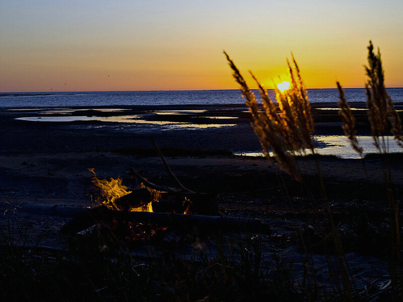 Campfire on Beach — Orange