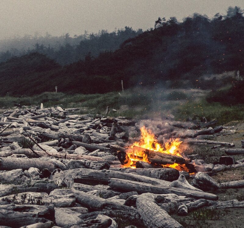 Campfire on Driftwood