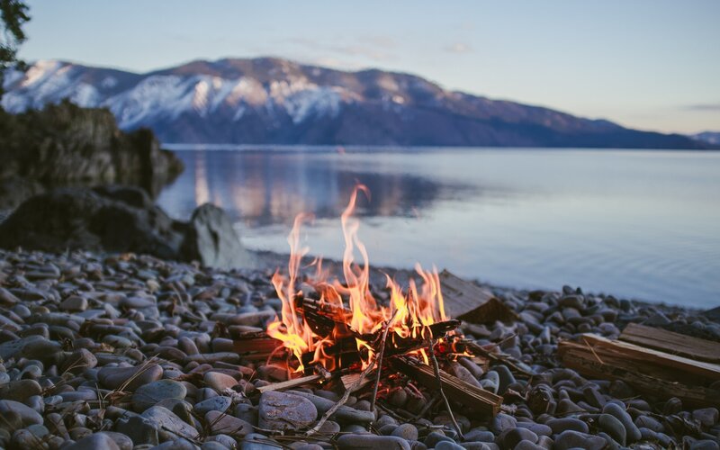 Campfire on Pebble Beach