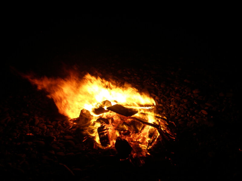 Campfire on Pebbles