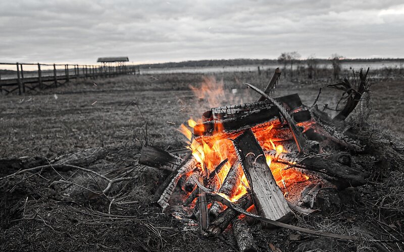 Campfire on Shore