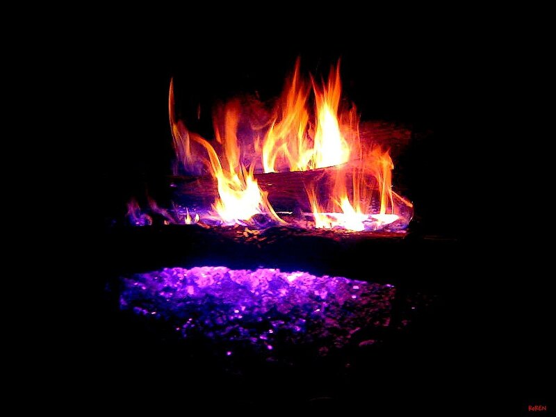 Campfire with Glowing Embers
