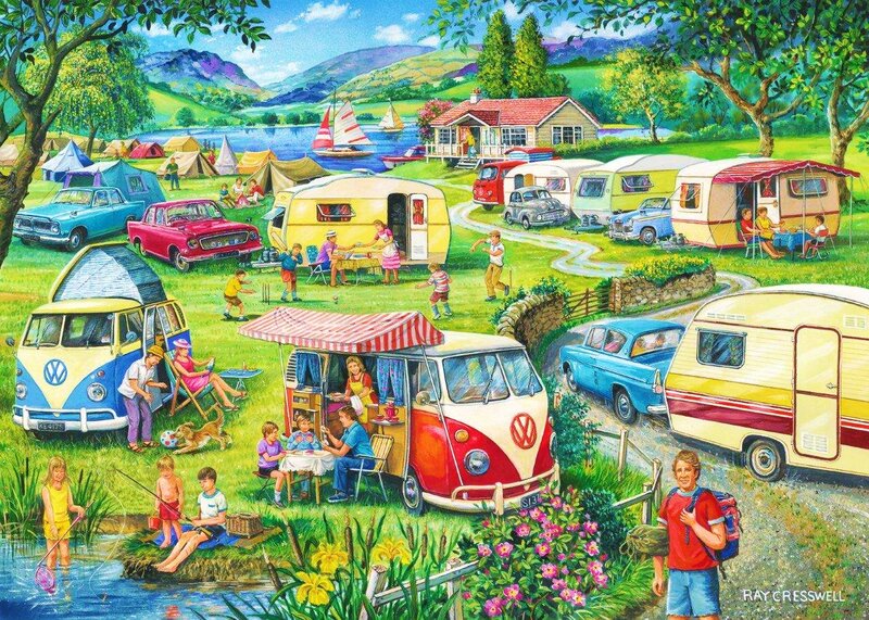Camping Family Scene