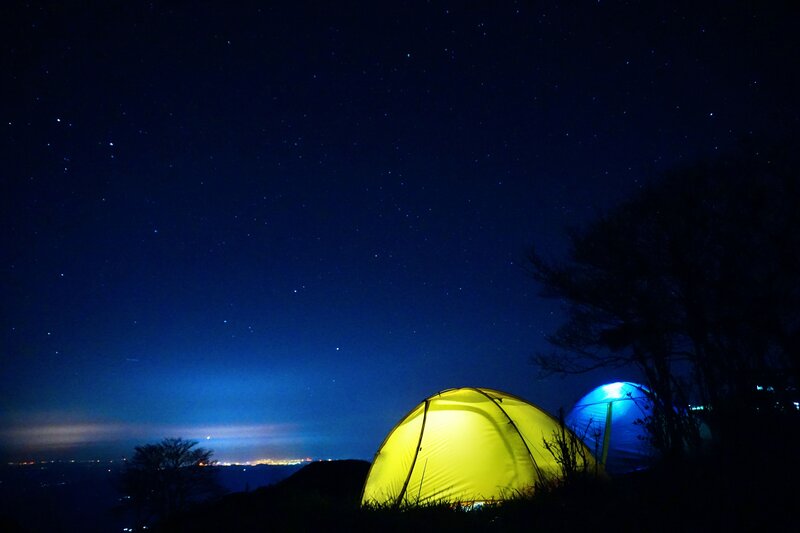 Camping under the starry sky