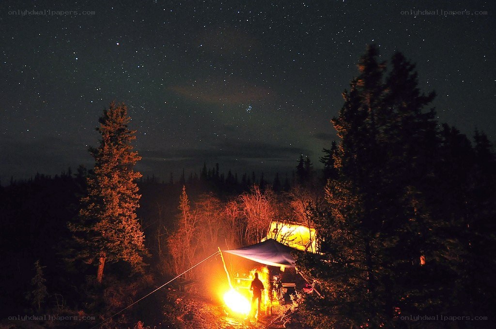 Camping under the stars
