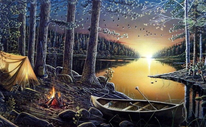 Campsite at Lake Shore
