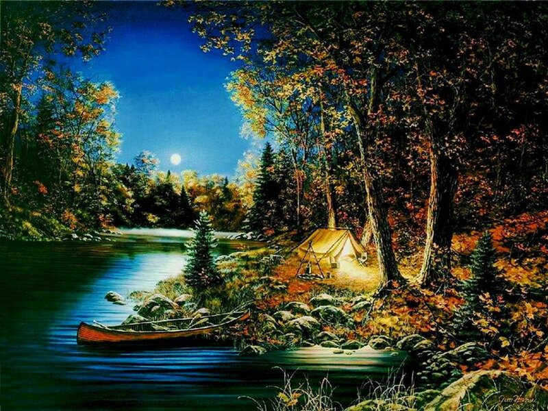 Campsite by a Lake