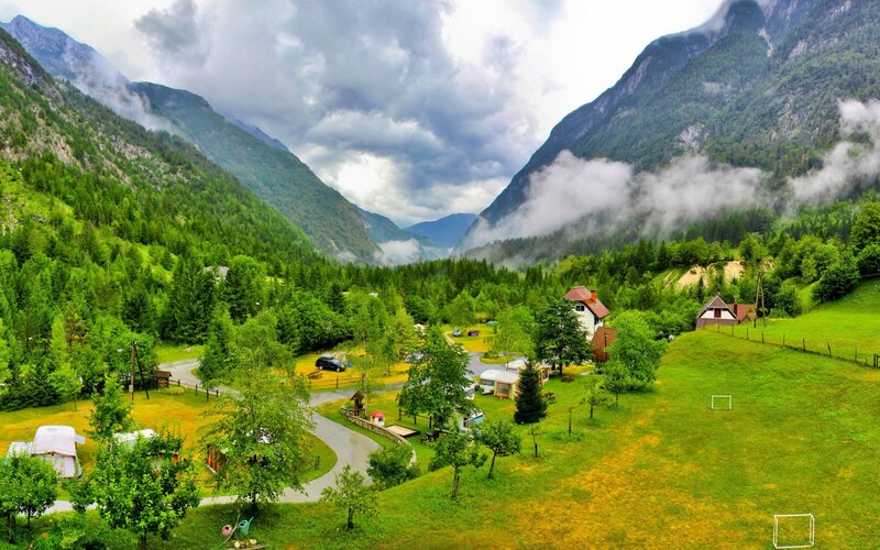 Campsite in Mountain Valley