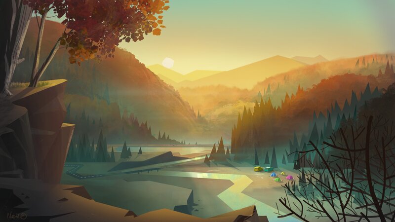 Campsite in Valley