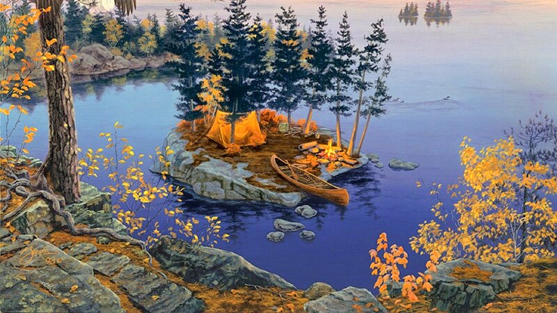Campsite on Island