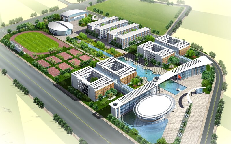 Campus architectural rendering