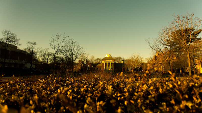 Campus Building at Sunset