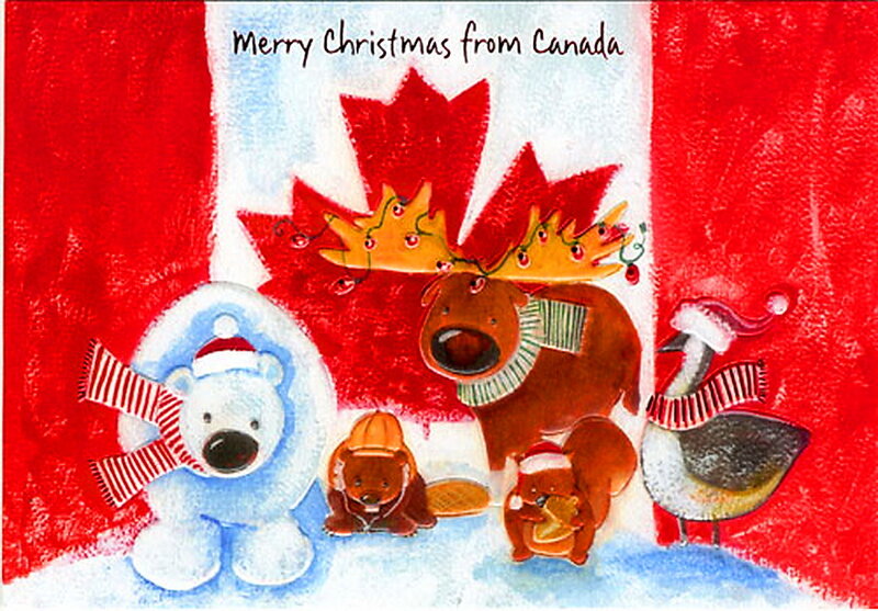 Canadian Animals on Card