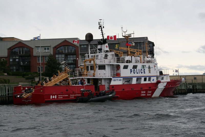 Canadian Coast Guard vessel at dock