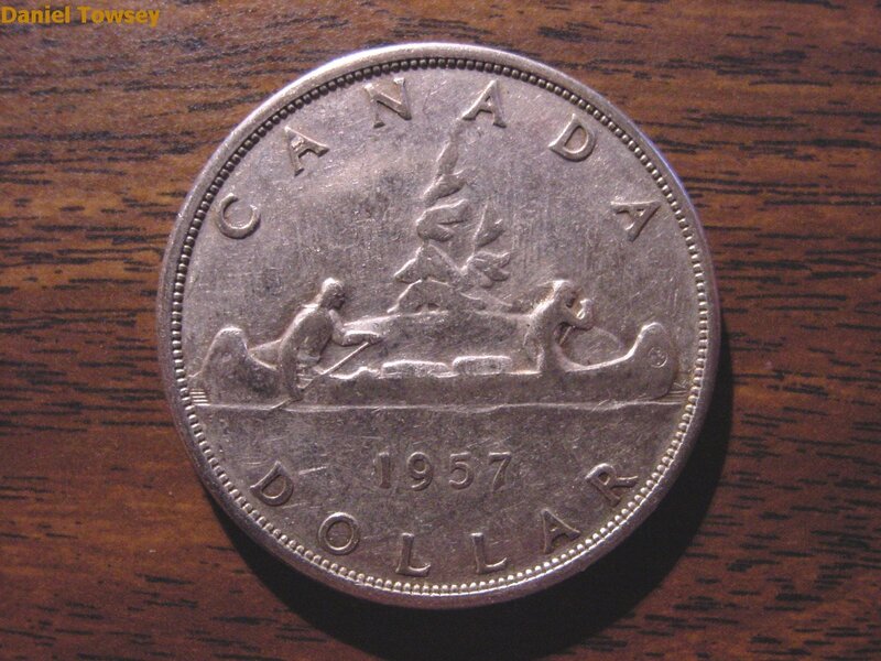 Canadian dollar coin 1957
