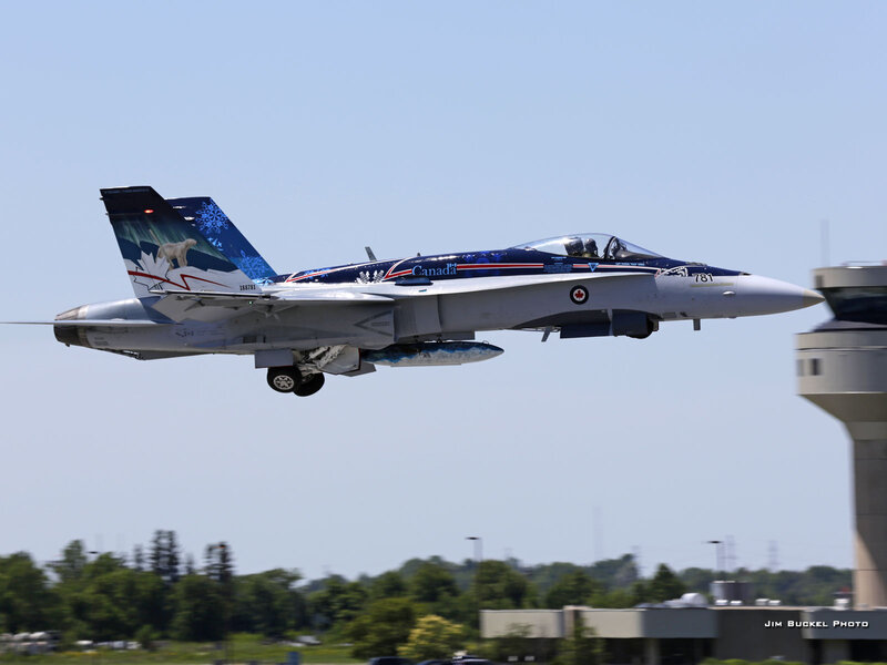 Canadian Fighter Jet — Blue, Clear