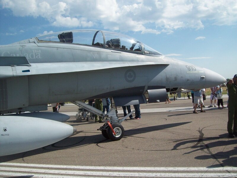 Canadian fighter jet on display