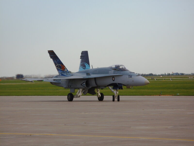 Canadian fighter jet on tarmac