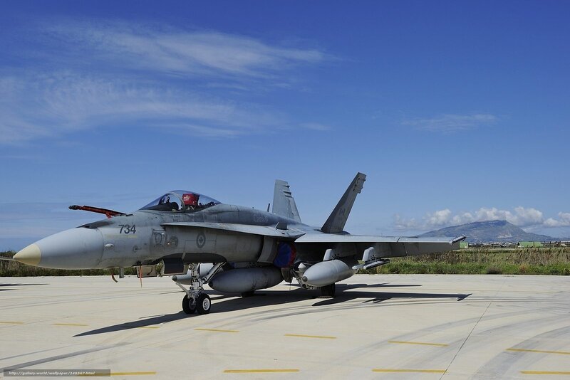 Canadian fighter jet on tarmac