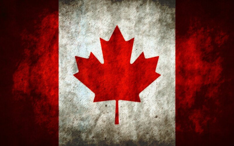 Canadian Flag — Red, Patriotic, Illustration, Maple Leaf