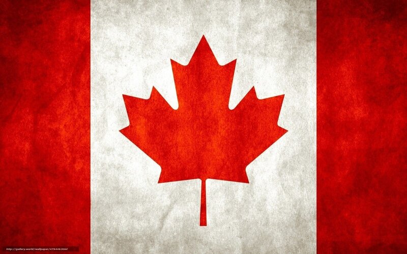 Canadian Flag — Red, Patriotic, Illustration, White