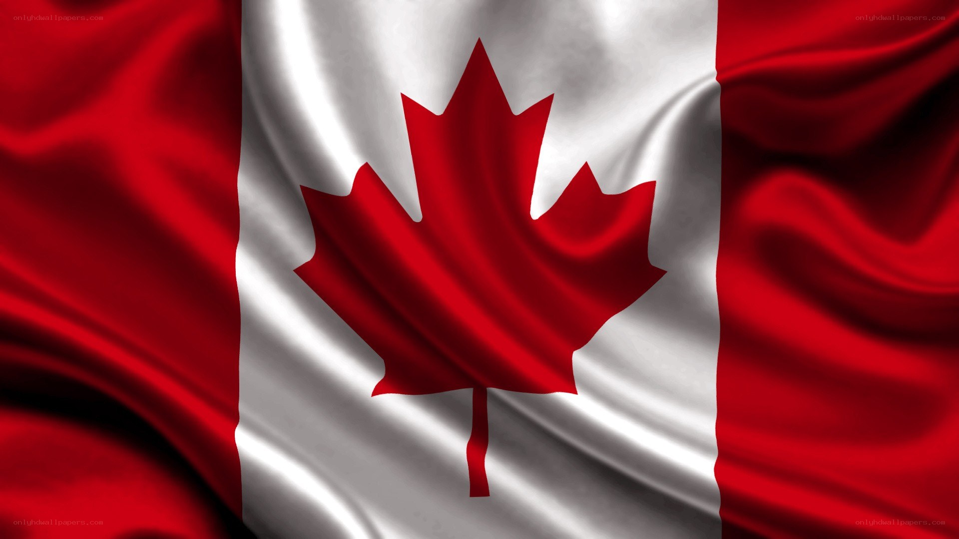 Canadian flag waving