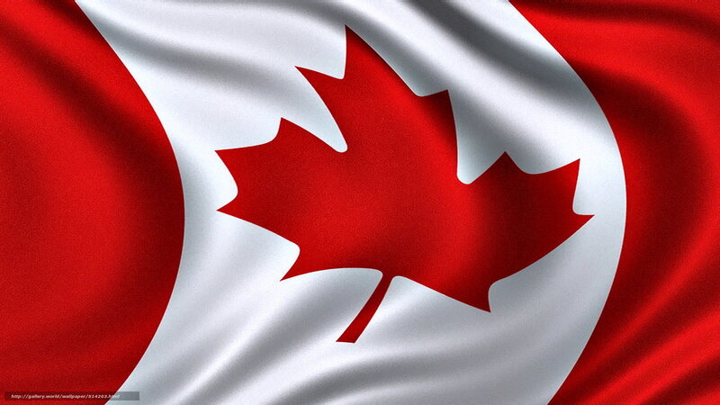 Canadian flag waving