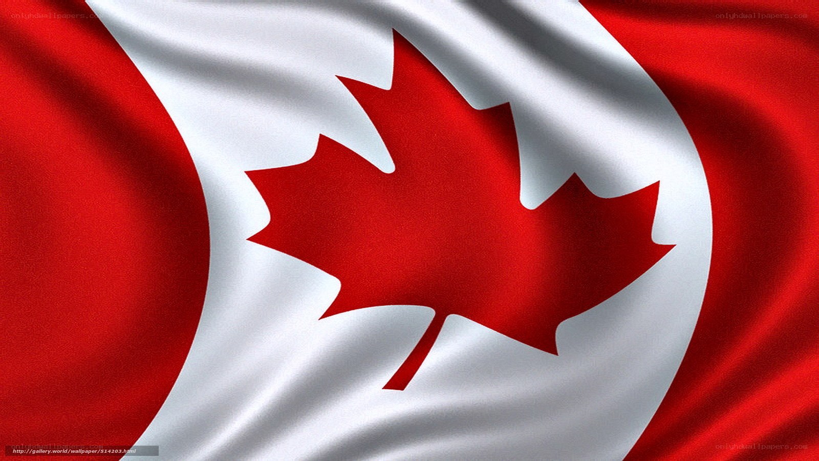 Canadian flag waving