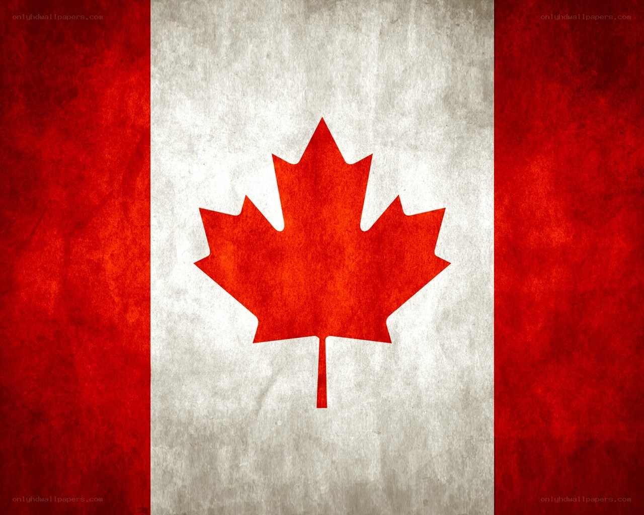 Canadian flag with distressed texture