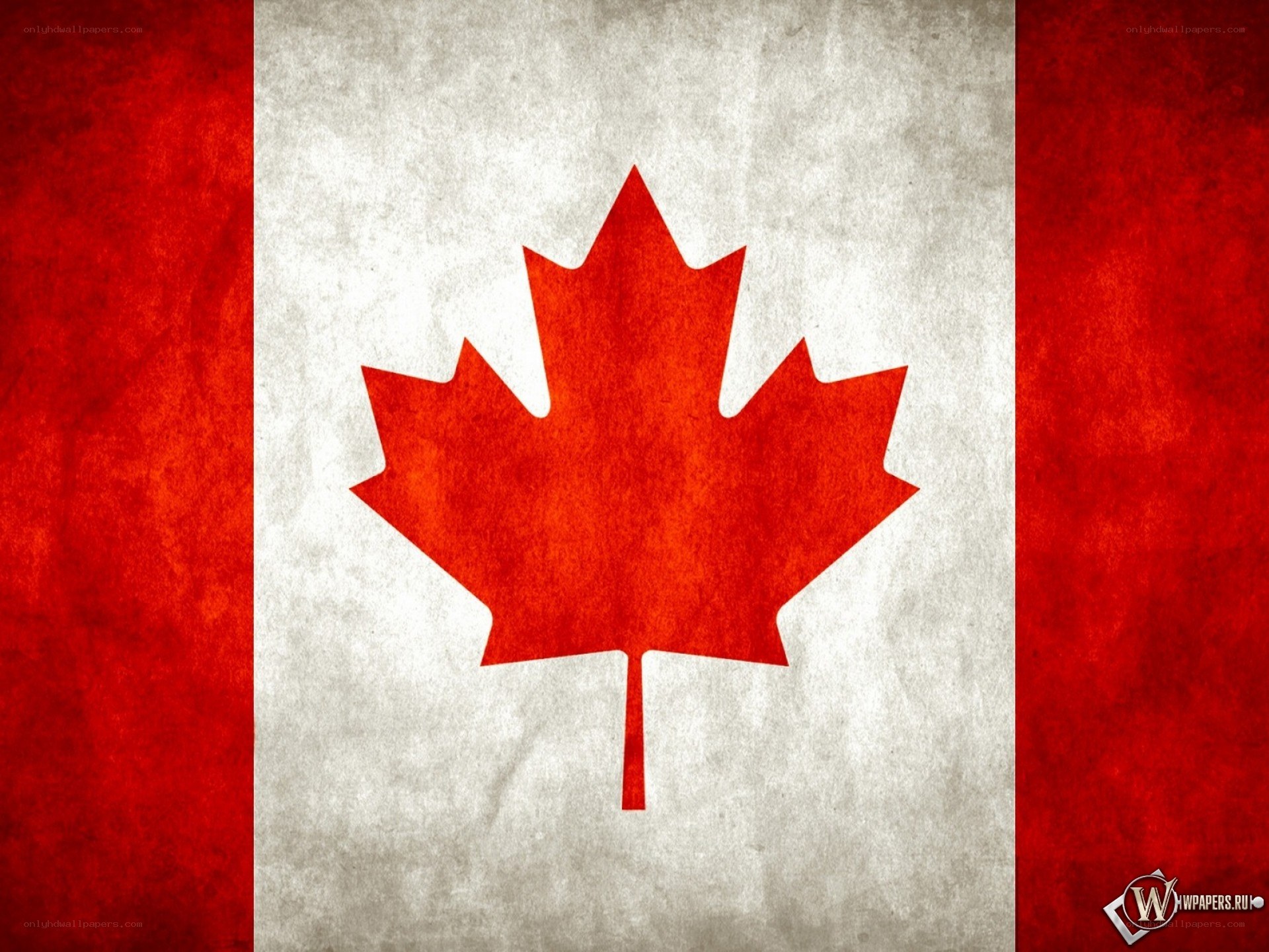 Canadian flag with distressed texture