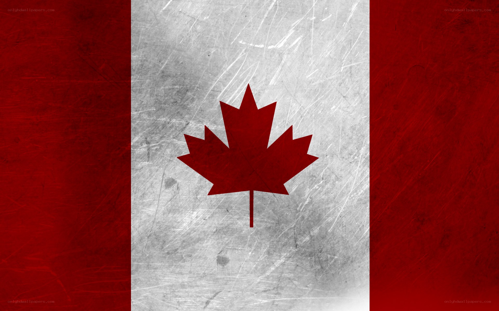 Canadian flag with distressed texture