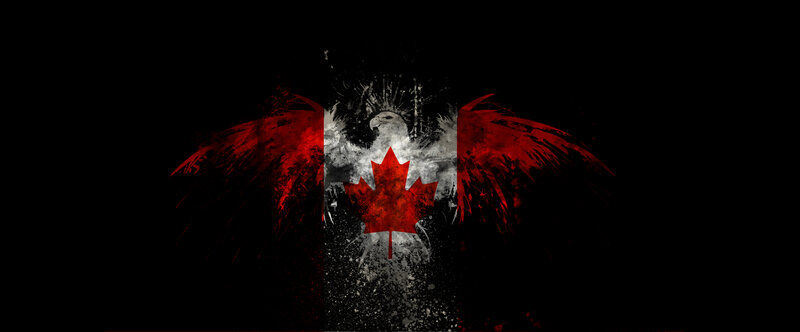 Canadian Flag with Eagle