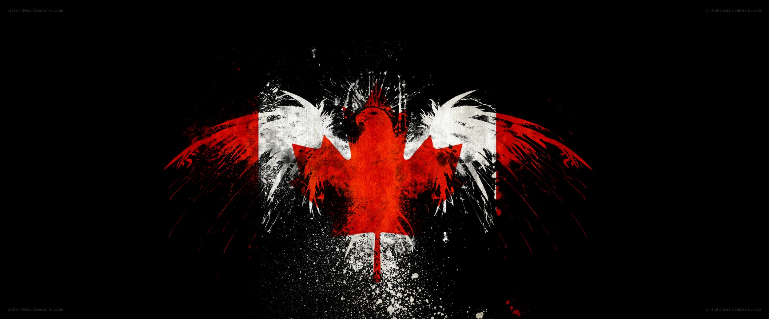 Canadian flag with eagle wings