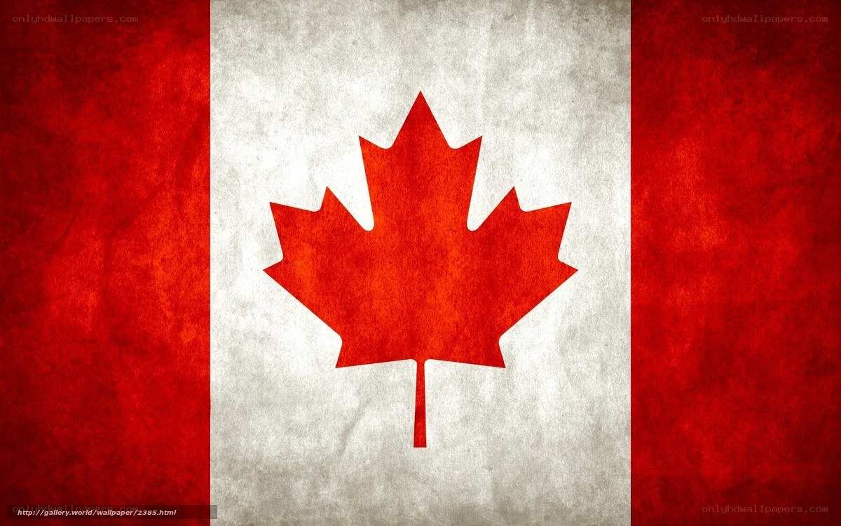 Canadian flag with grunge texture
