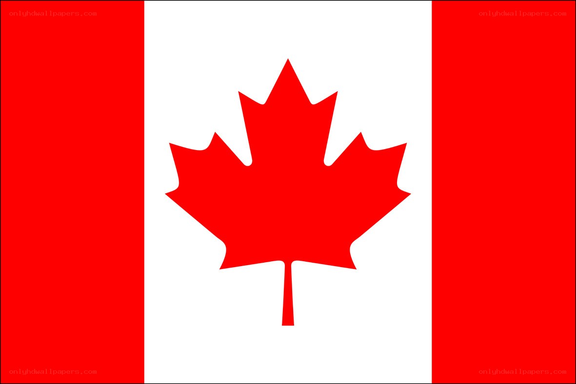 Canadian flag with maple leaf