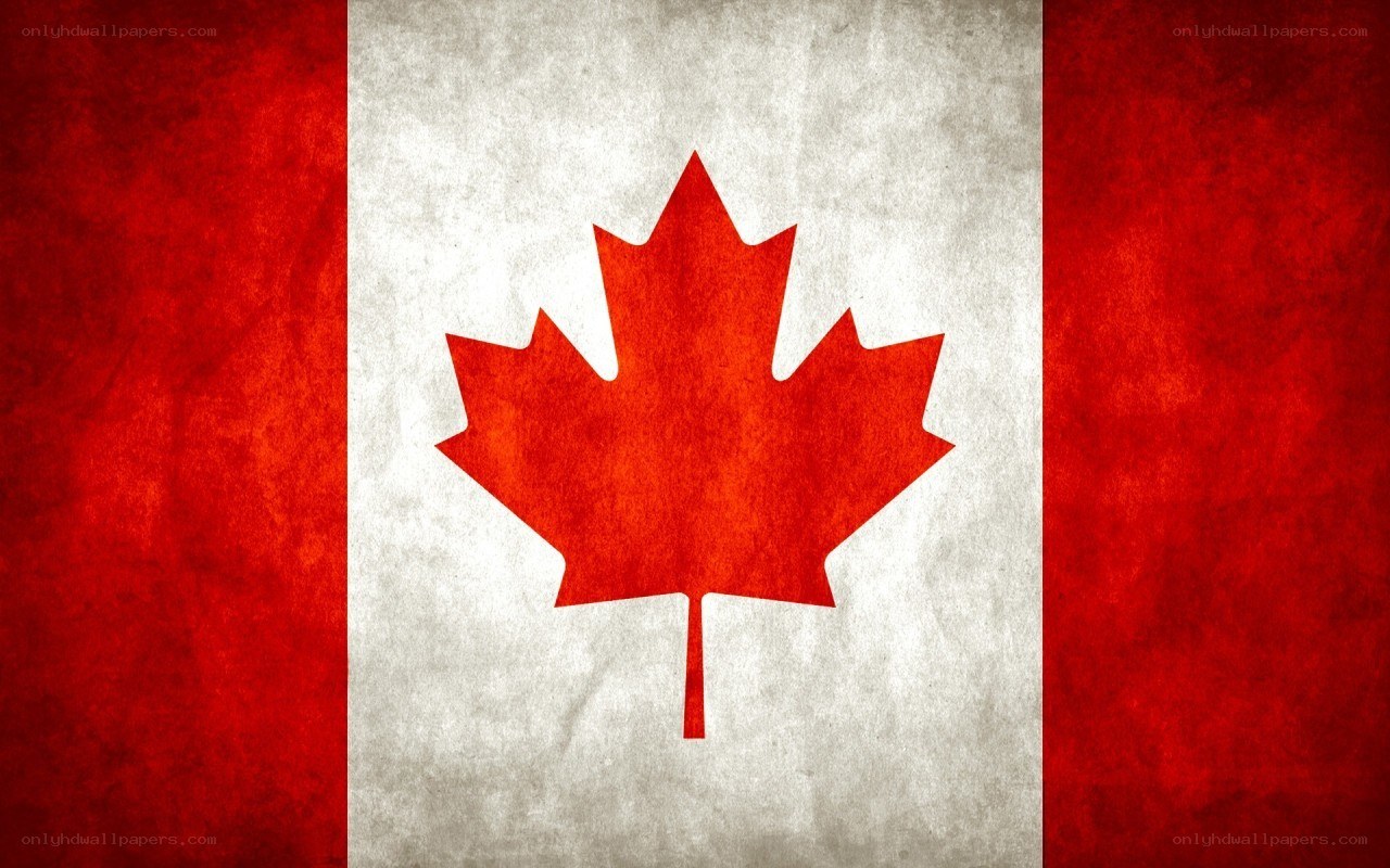 Canadian flag with vintage texture