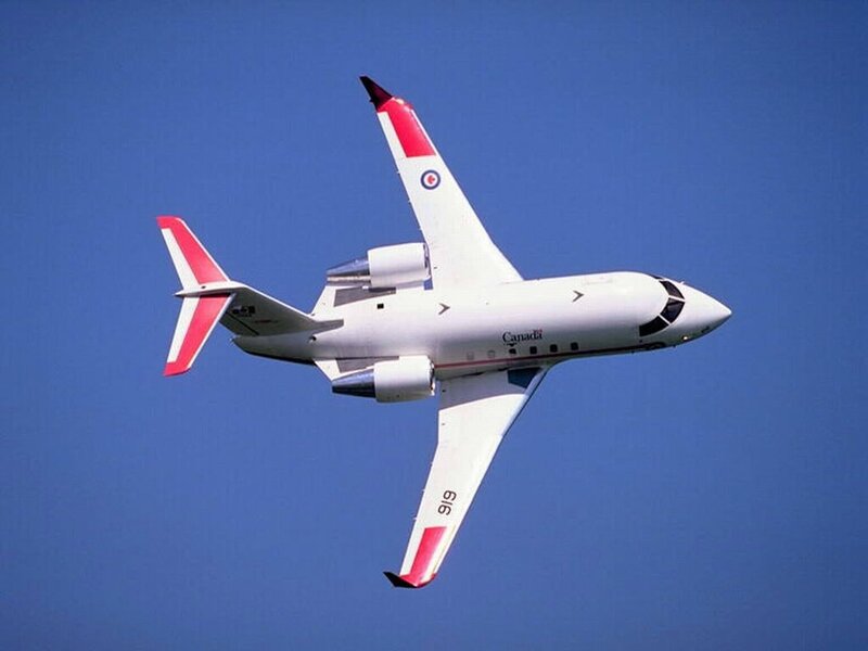 Canadian government jet in flight