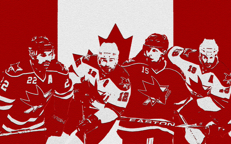 Canadian hockey players artwork