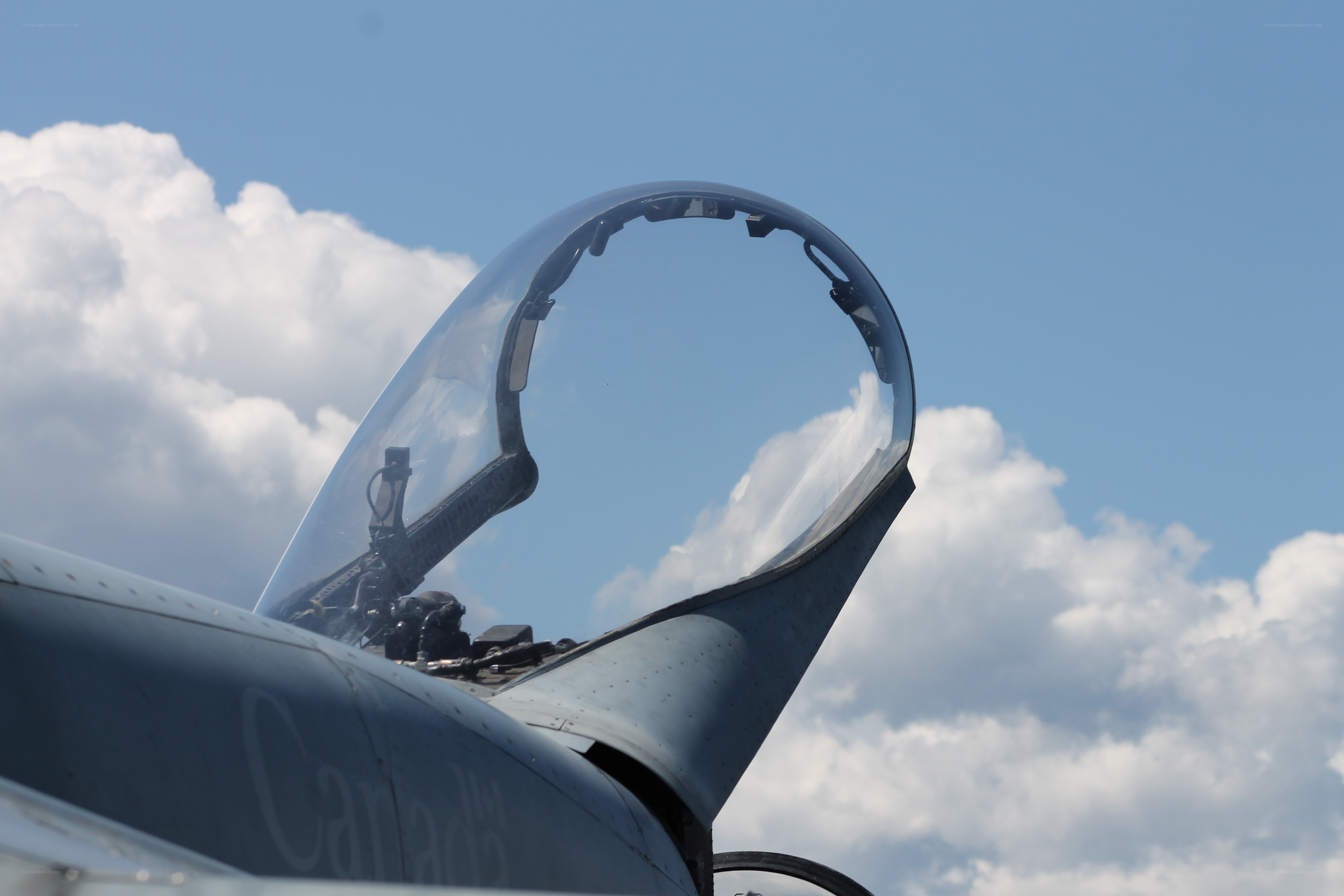 Canadian jet cockpit view