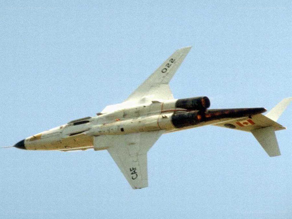 Canadian jet in flight