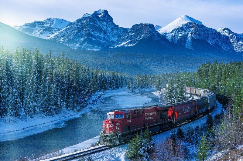 Canadian Pacific Train — Blue