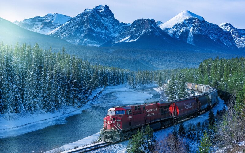 Canadian Pacific Train — Red