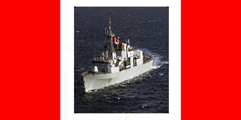 Canadian Warship at Sea