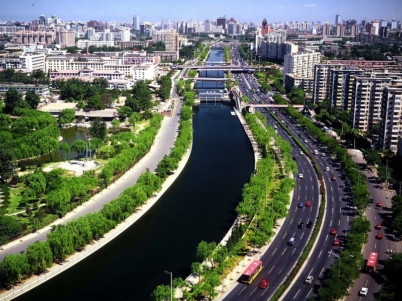 Canal and Highway in City