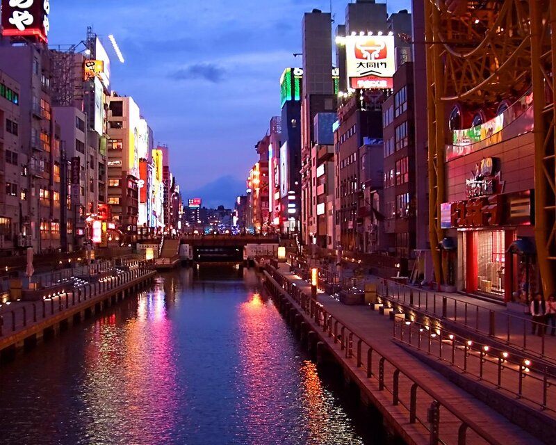 Canal at Dusk — Blue, Vibrant
