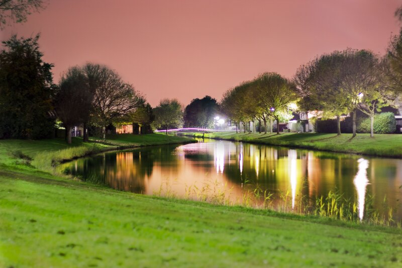 Canal at Night — Green