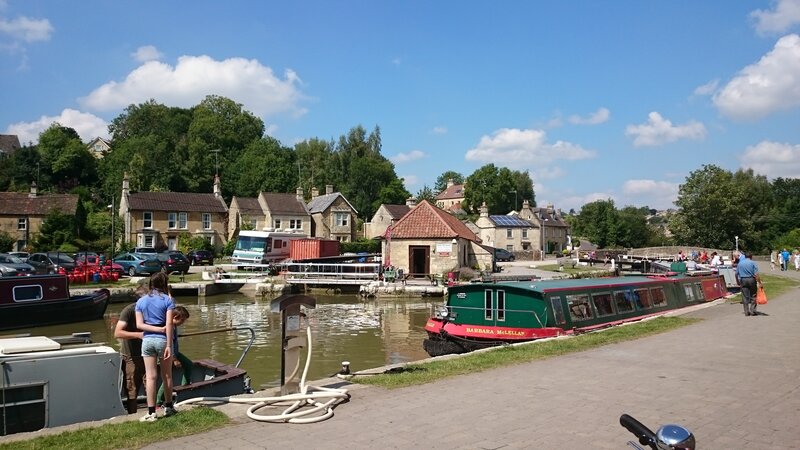 Canal Boat at Lock