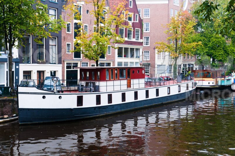 Canal boat in Amsterdam