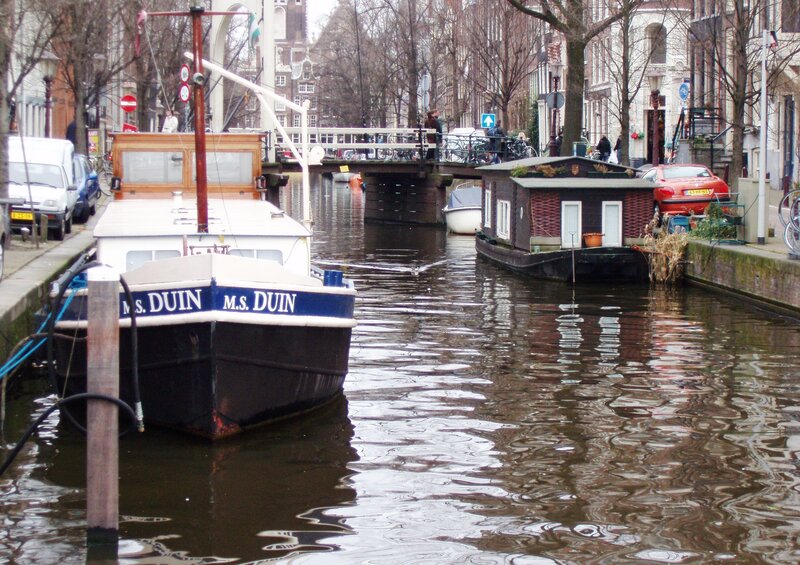 Canal boat in Amsterdam