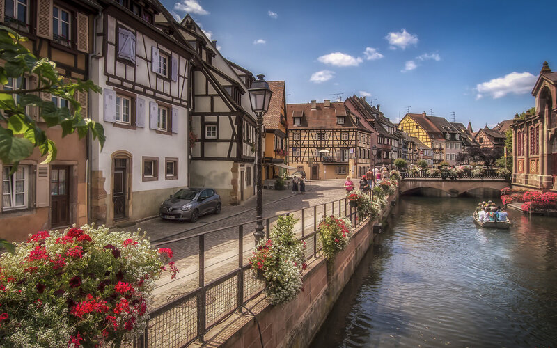 Canal Boat in Colmar — Blue